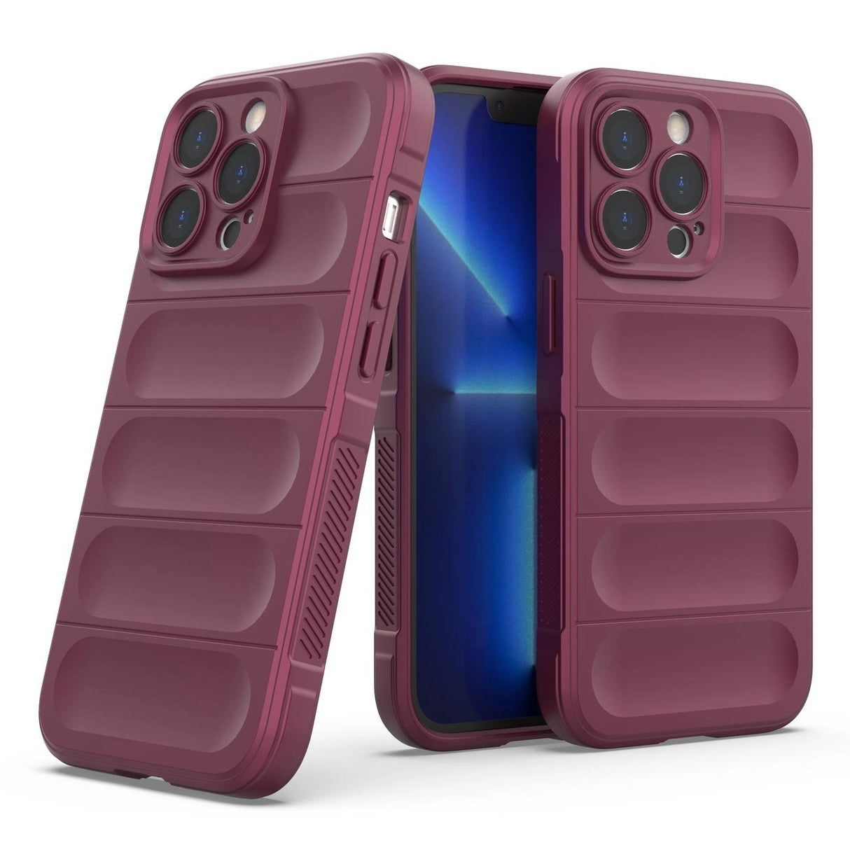 Magic Shield Case til iPhone 13 Pro Max fleksibelt pansret burgundy cover