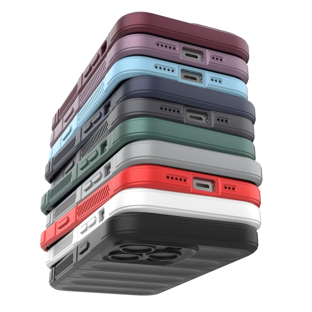 Magic Shield Case Case for iPhone 13 Pro Max Fleksibel pansret sag mørk blå