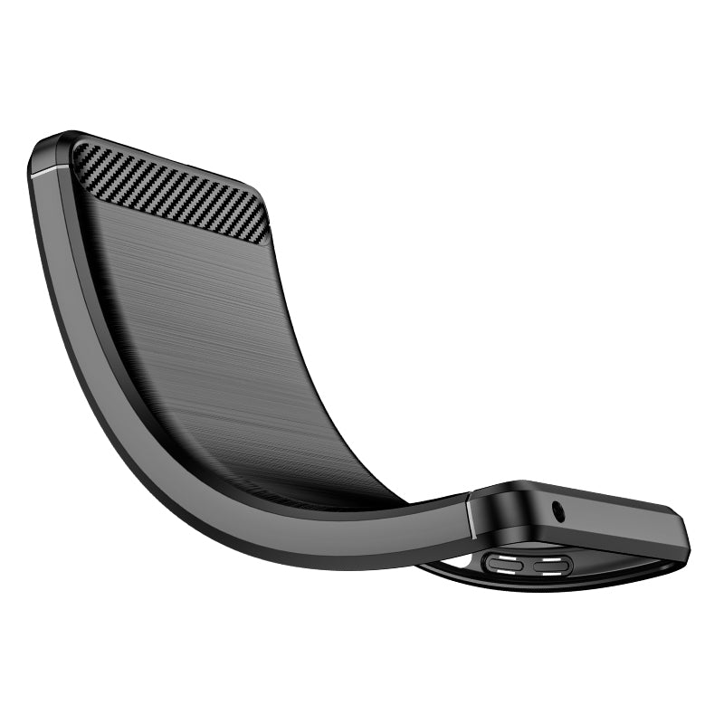 Carbon Case til Xiaomi Poco F4 5G fleksibelt silikone carbon cover sort