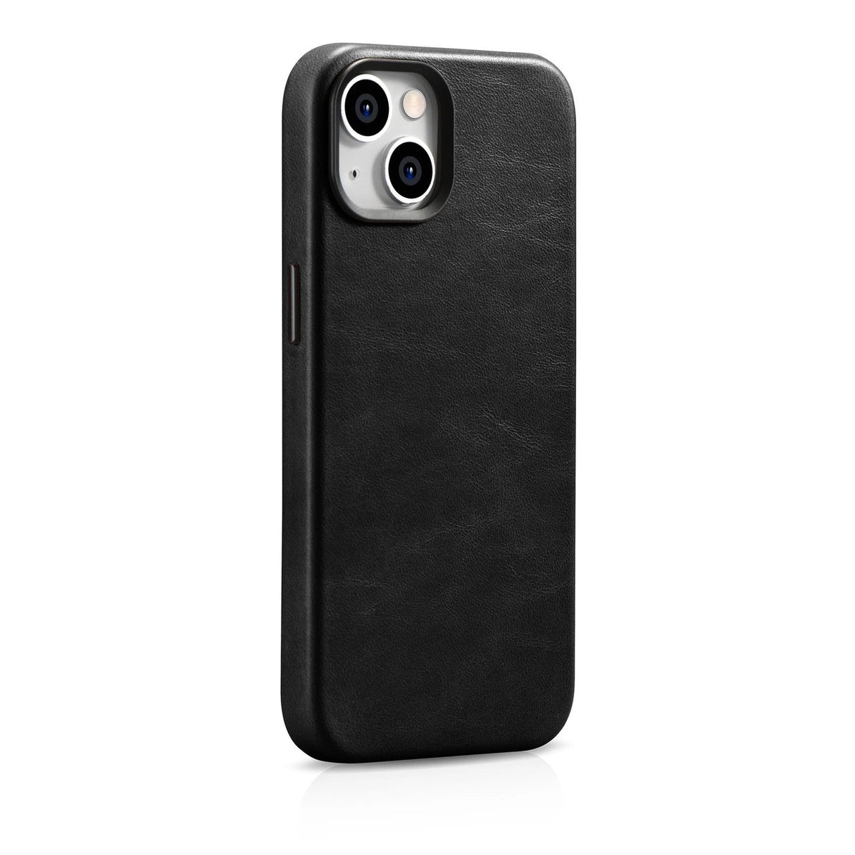 iCarer Oil Wax Premium Ledder Case iPhone 14 Plus Magnetisk Ledder Case med MagSafe Black (WMI14220703-BK)