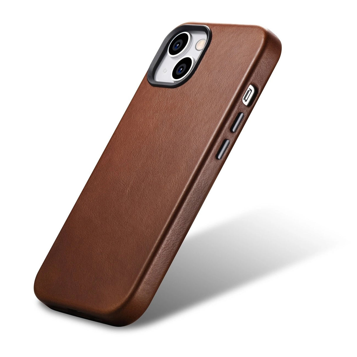 iCarer Oil Wax Premium Ledder Case iPhone 14 Plus Magnetisk Ledder Case med MagSafe Brown (WMI14220703-RB)