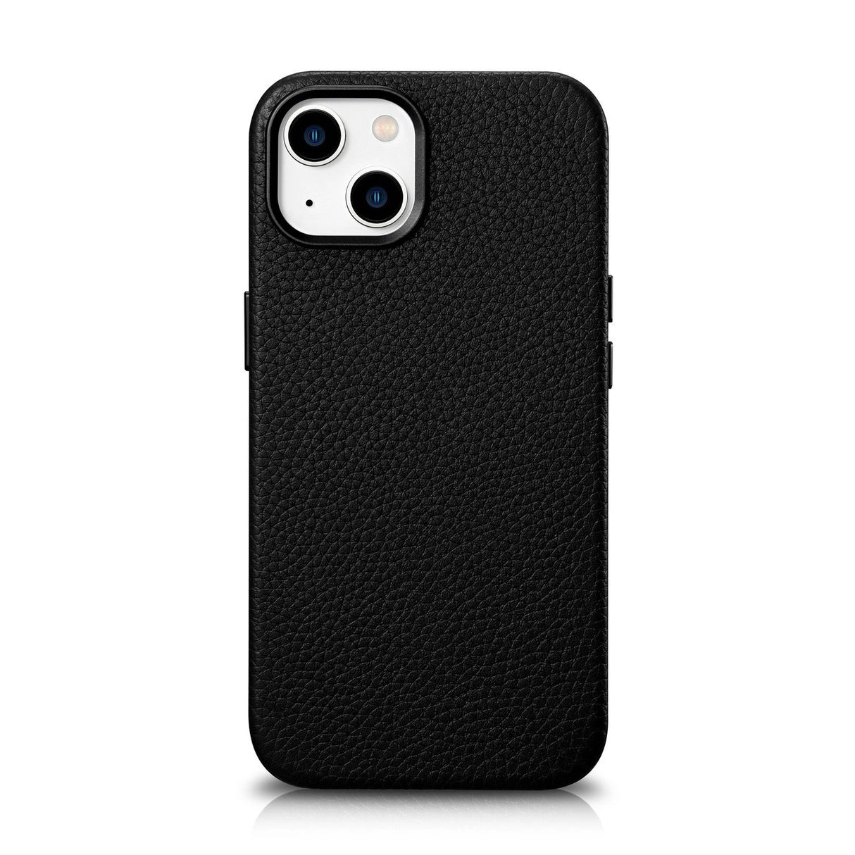iCarer Litchi Premium Ledder Case iPhone 14 Magnetisk Ledder Case med MagSafe Black (WMI14220709-BK)