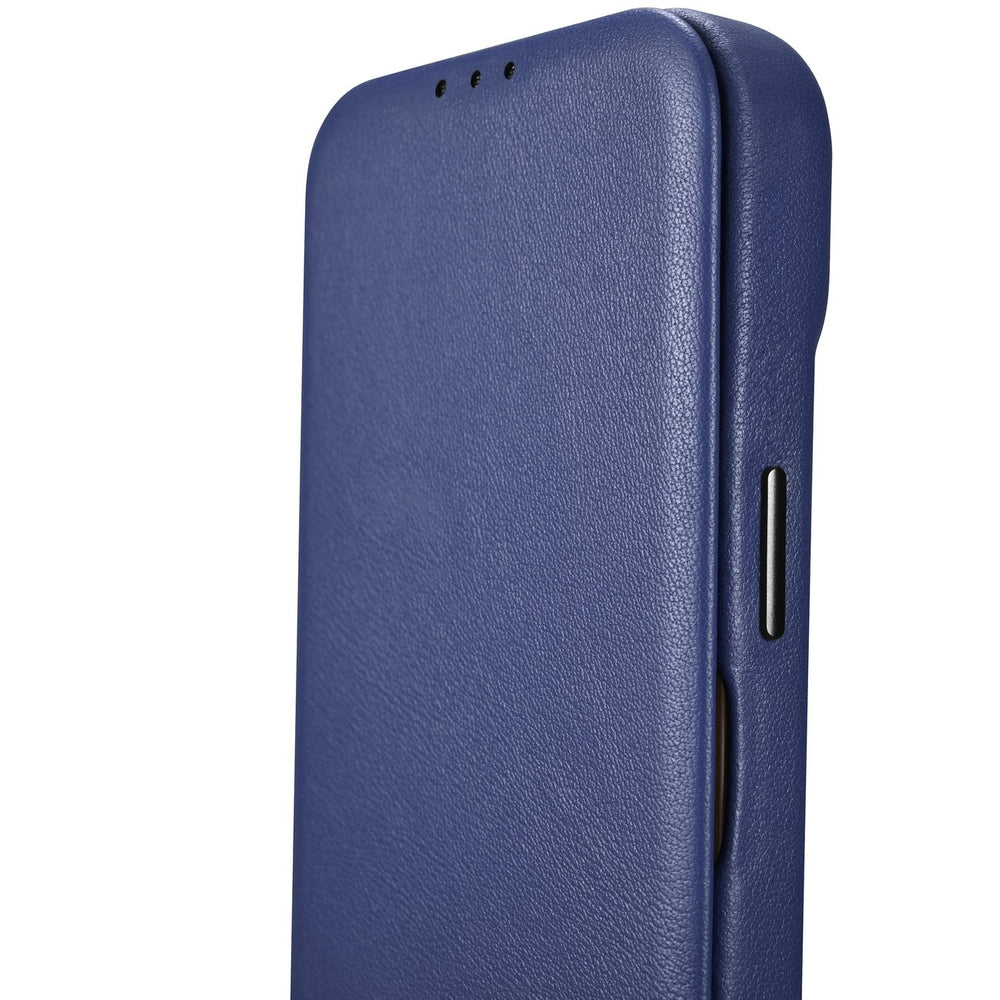 iCarer CE Premium læder Folio Case iPhone 14 Pro Magnetisk Flip læder Folio Case MagSafe Blue (WMI14220714-BU)