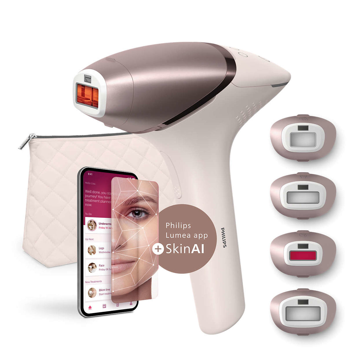 Philips Lumea IPL 9900 Series BRI977/00 IPL-hårfjerningsenhed med SenseIQ