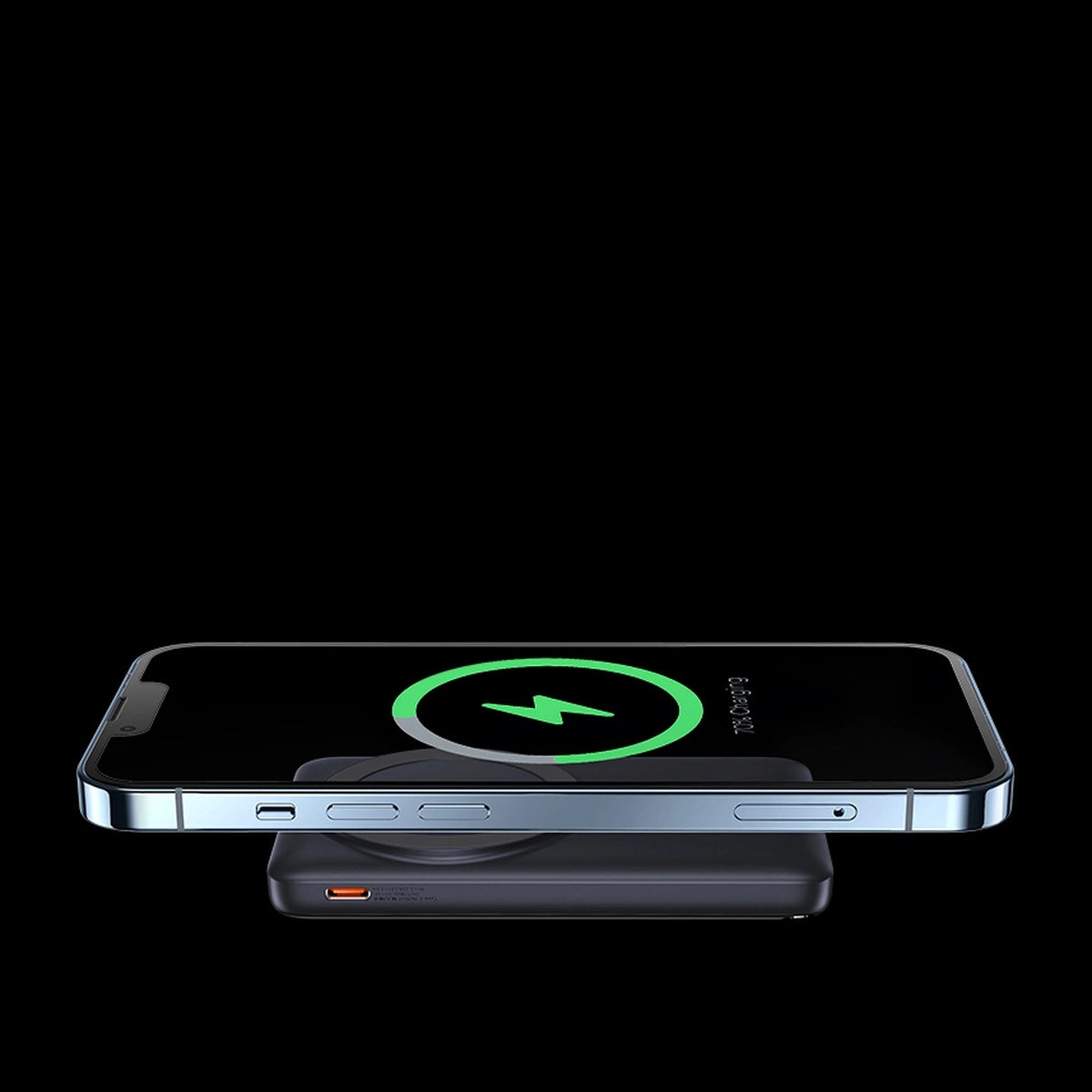 Baseus Magnetisk Bracket Powerbank 10000mAh 20W med MagSafe - mørkblå + USB-C-kabel 60W 0,5m