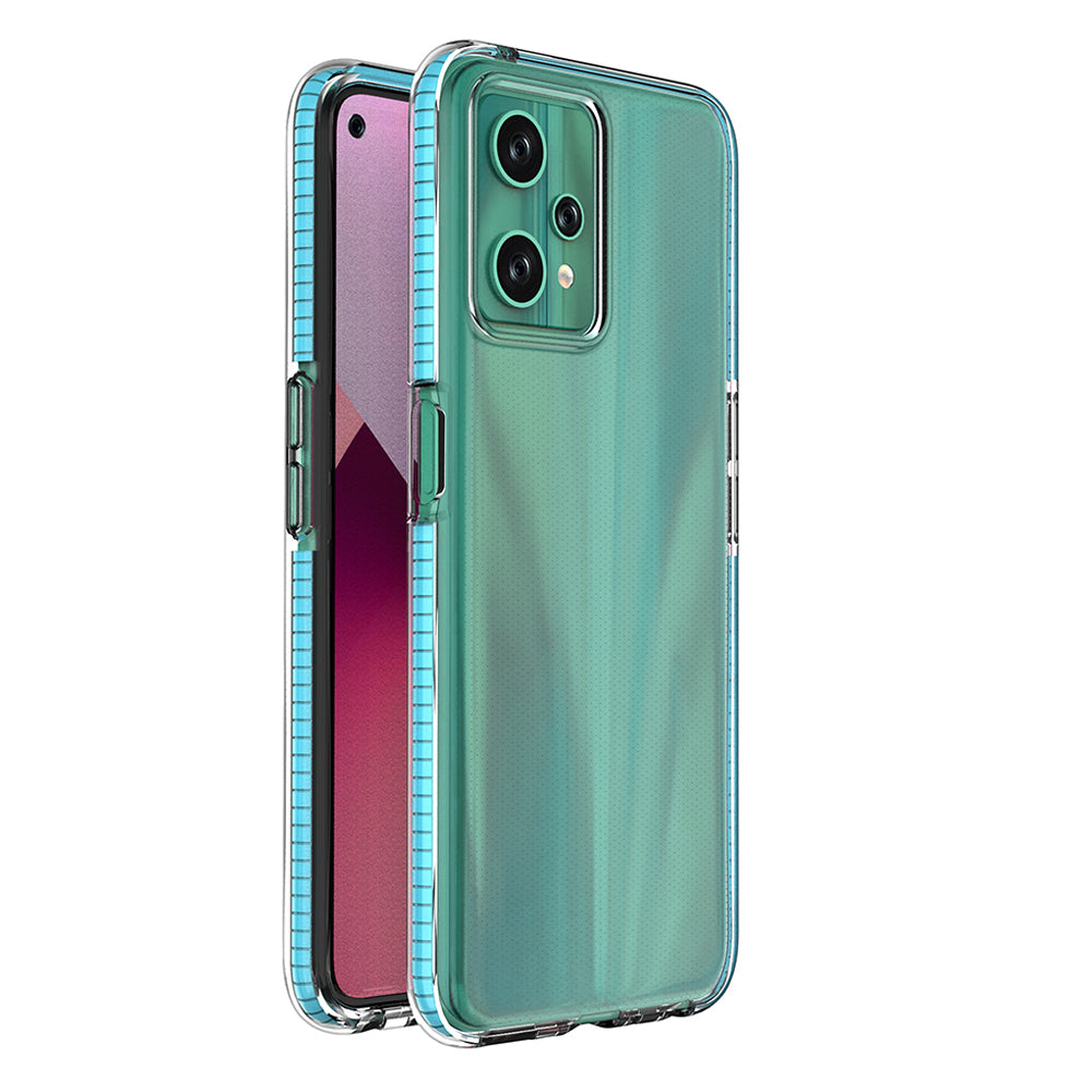 Spring Case til Realme 9 Pro silikone dækning med ramme lyseblå