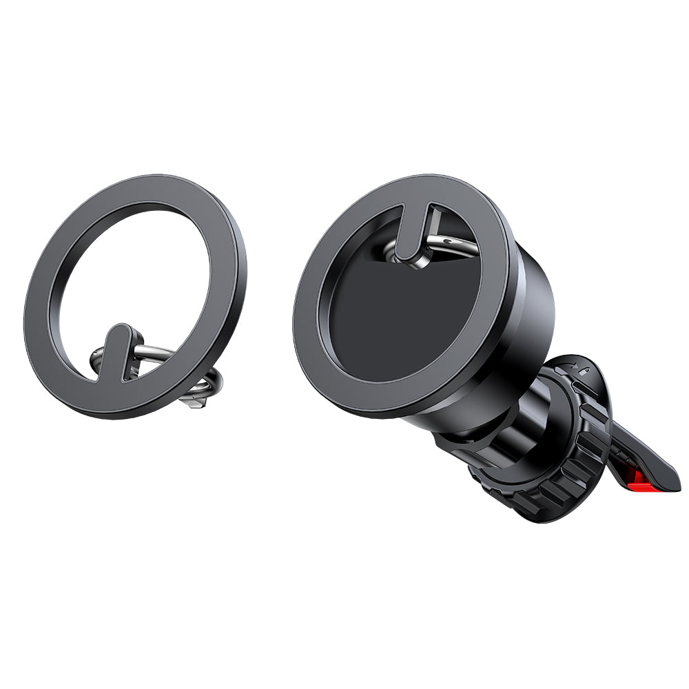 Joyroom kit multifunktionel magnetisk bilholder ring telefon støtte sort (JR-ZS294)