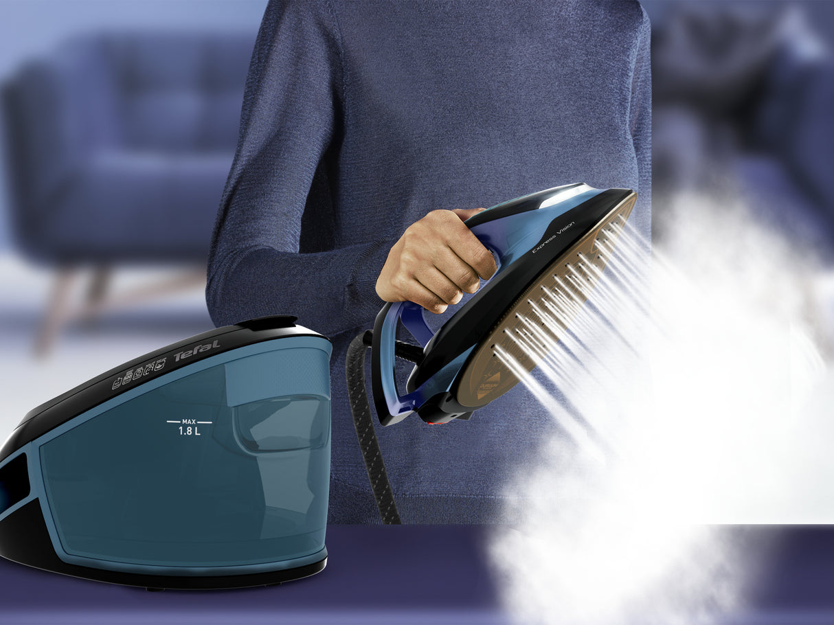 Tefal Express Vision SV8151 Dampstrygejern 2800W Sort Blå