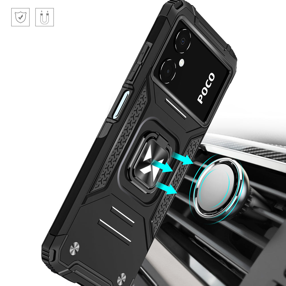 Wozinsky Ring Armor case til Samsung Galaxy A03 pansret cover magnetisk holder ring sort