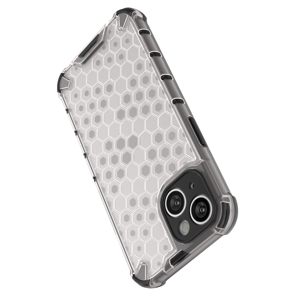 Honeycomb case til iPhone 14 pansret hybrid cover sort