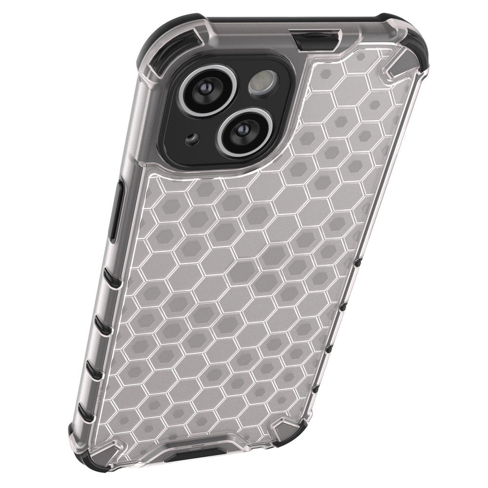 Honeycomb case til iPhone 14 pansret hybrid cover sort