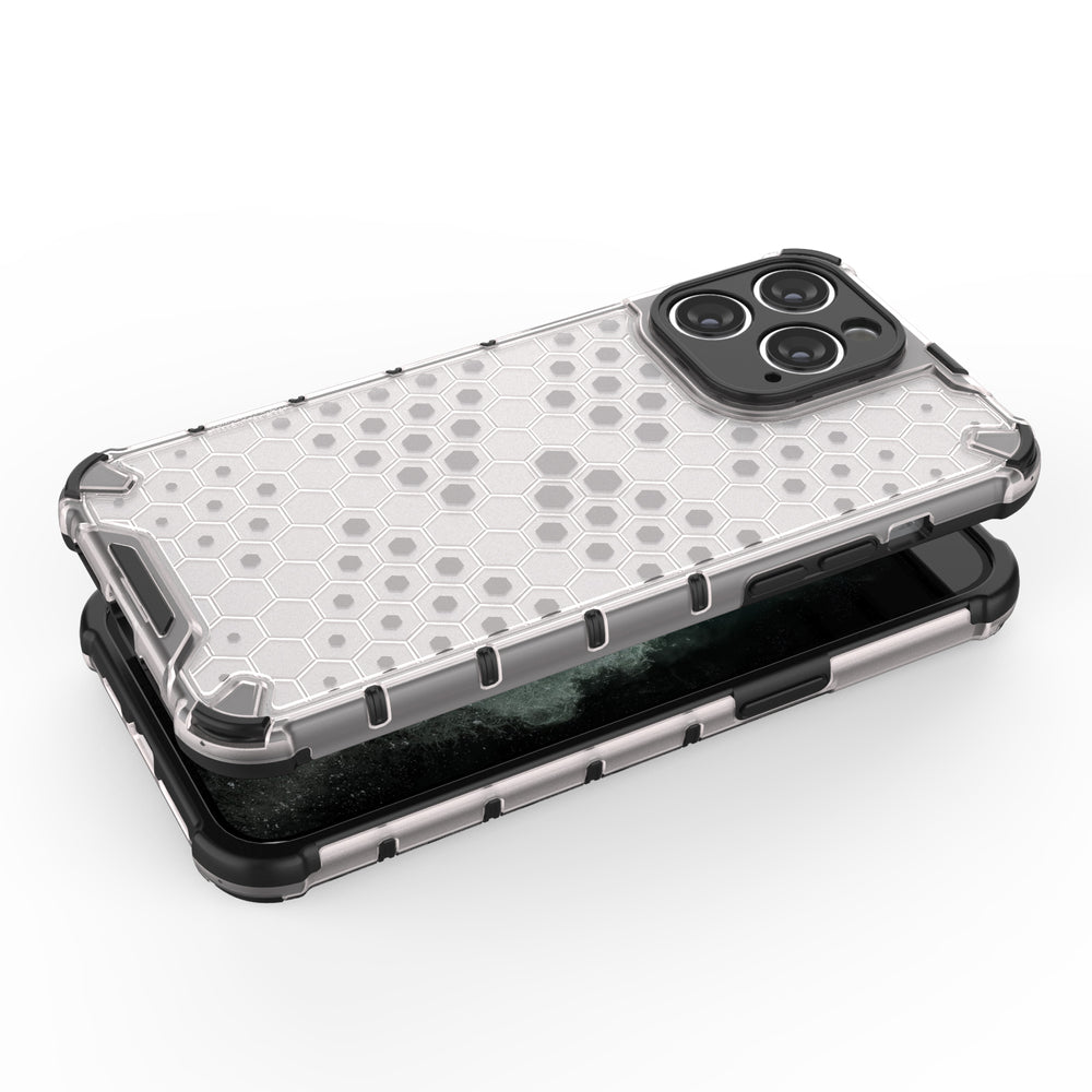 Honeycomb case til iPhone 14 Pro pansret hybrid cover sort