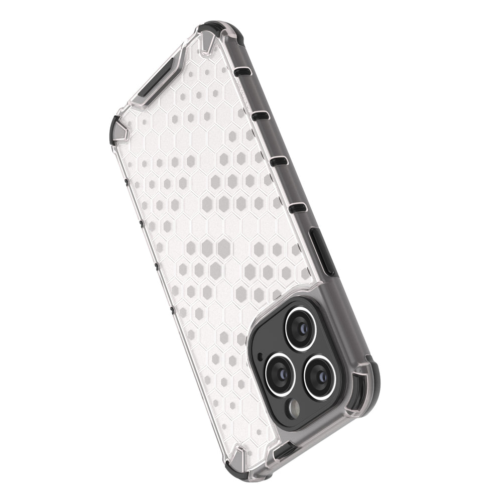 Honeycomb case til iPhone 14 Pro pansret hybrid cover blå