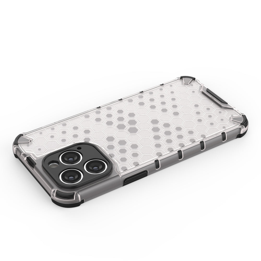 Honeycomb case til iPhone 14 Pro Max pansret hybrid cover sort