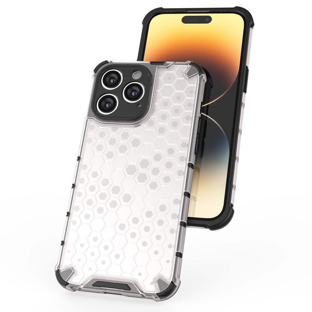 Honeycomb case til iPhone 14 Pro Max pansret hybrid cover sort