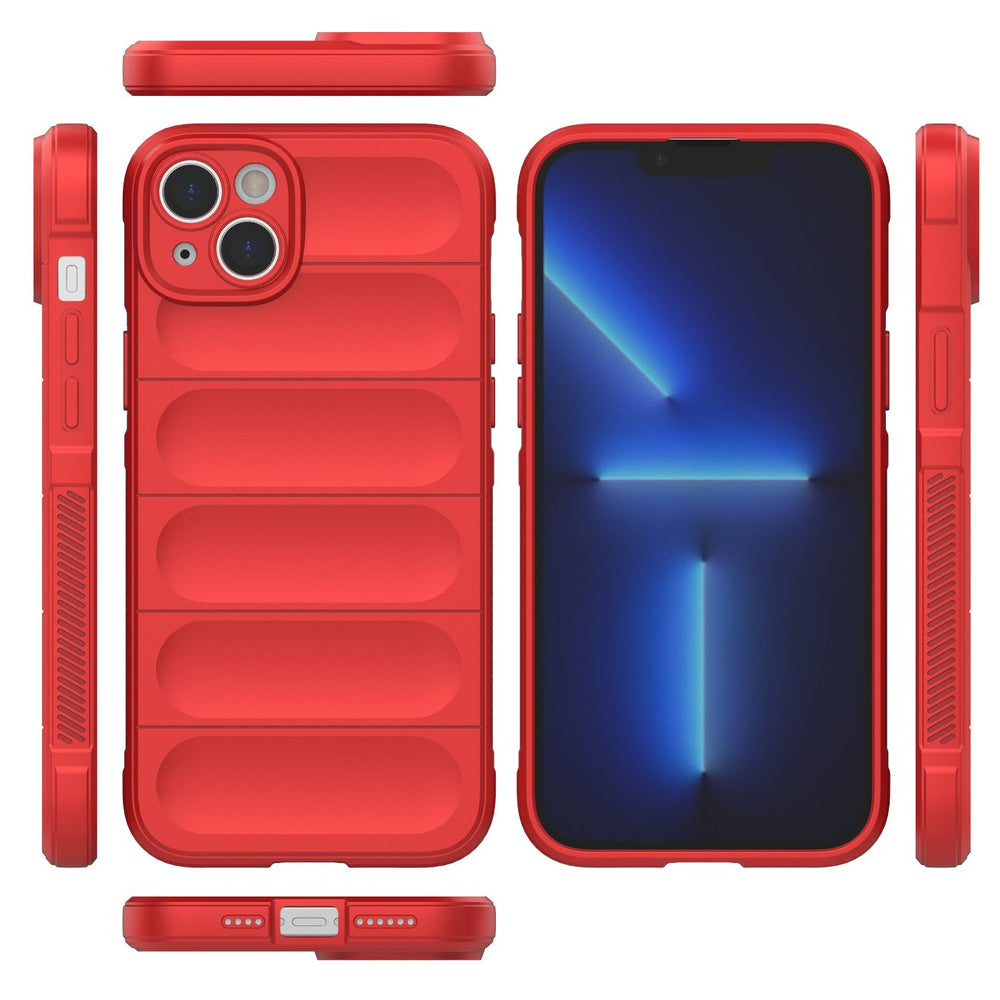 Magic Shield Case Case for iPhone 14 Plus fleksibelt pansret cover rød