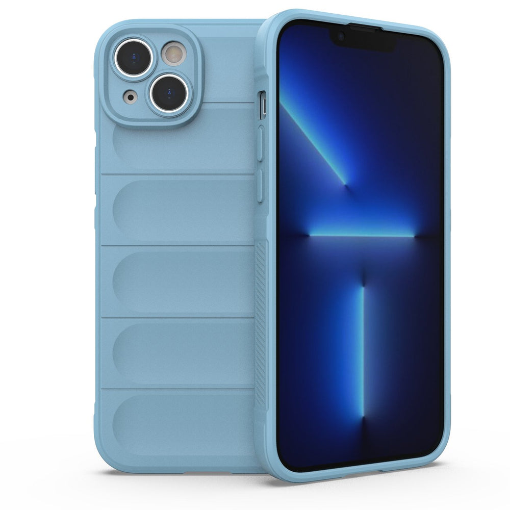 Magic Shield Case Case for iPhone 14 Plus Fleksibel pansret sag lysblå