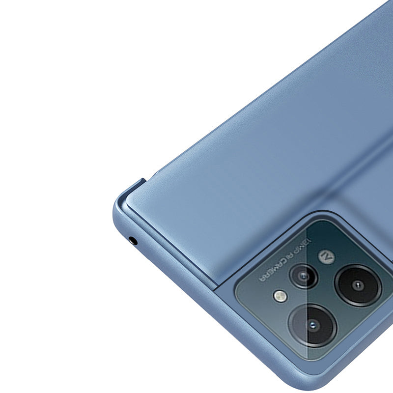 Clear View Case cover til Realme C31 flip cover sort