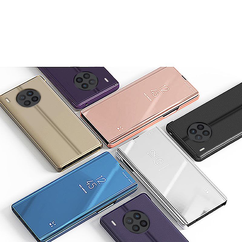 Clear View Case cover til Huawei nova 8i cover med en flap sort