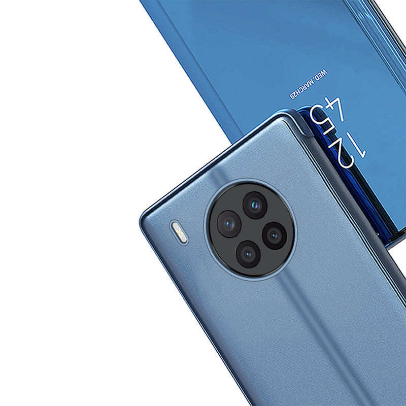 Clear View Case cover til Huawei nova 8i cover med en flap sort