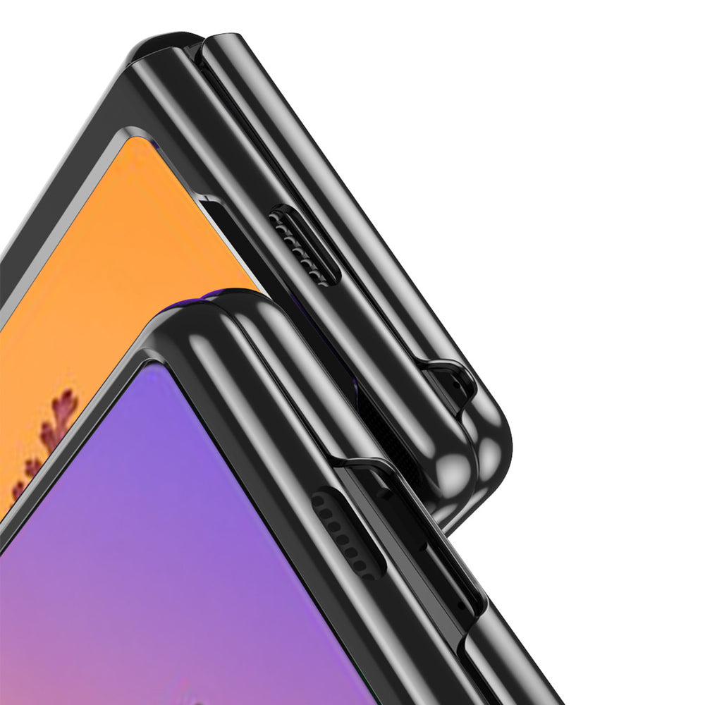 Hylde til Samsung Galaxy Z Fold 4 med blå metalramme