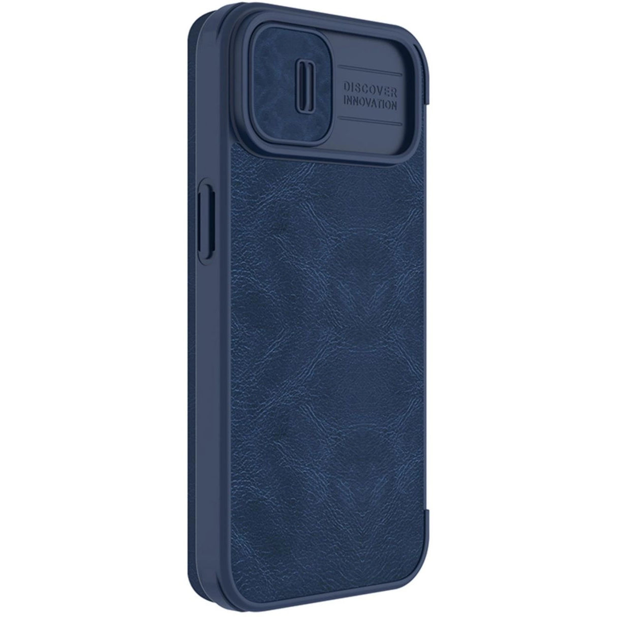 Nillkin Qin Leather Pro Case iPhone 14 Plus Camera Cover Holster Cover Flip Case Blue