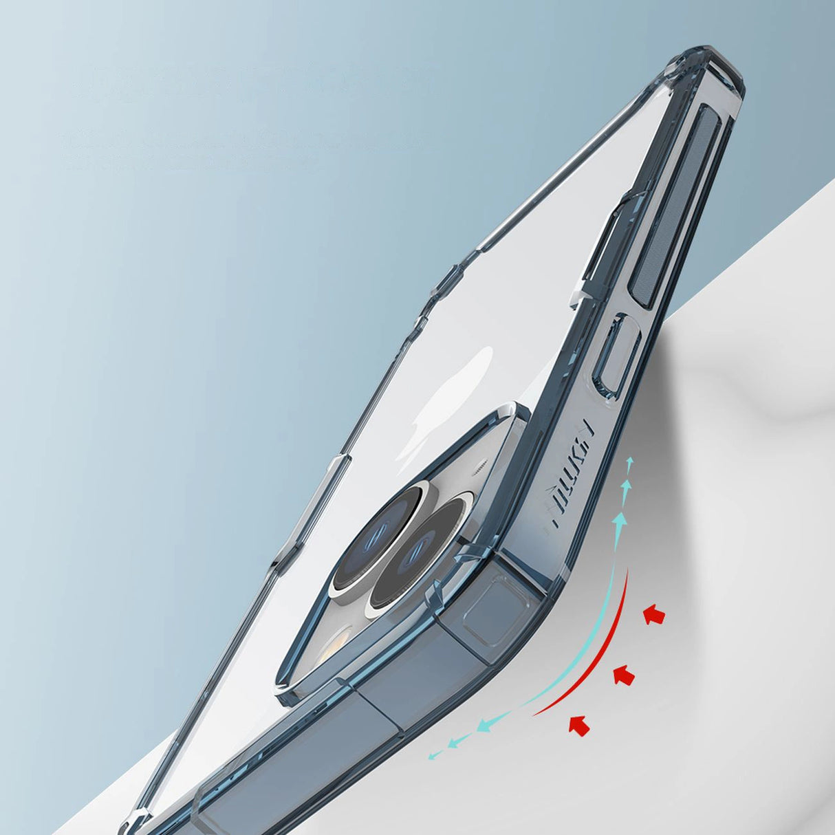 Nillkin Nature Pro iPhone 14 Plus case, armored cover, blue cover