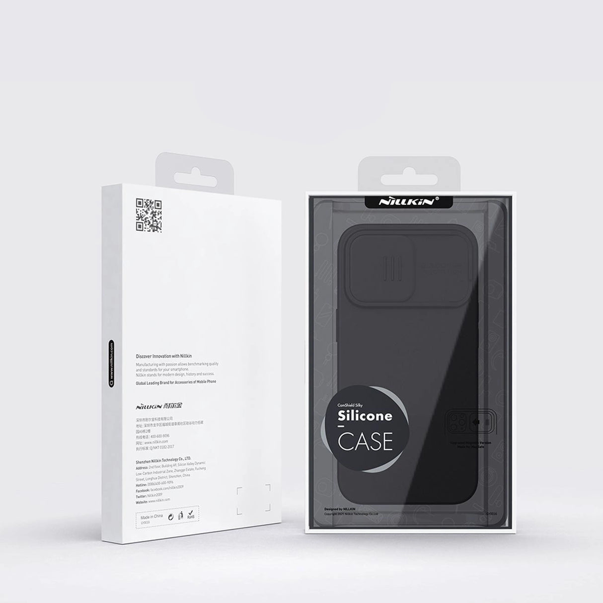 Nillkin CamShield Silky Silicone Case iPhone 14 Pro Case med kamera beskytter Blå