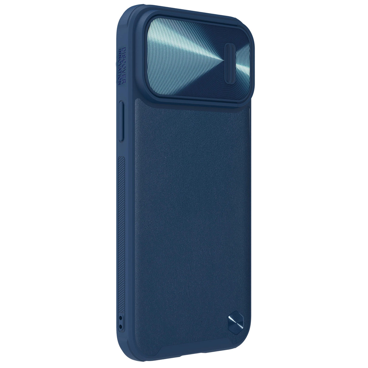 Nillkin CamShield Leather S Case iPhone 14 Pro case with camera cover blue