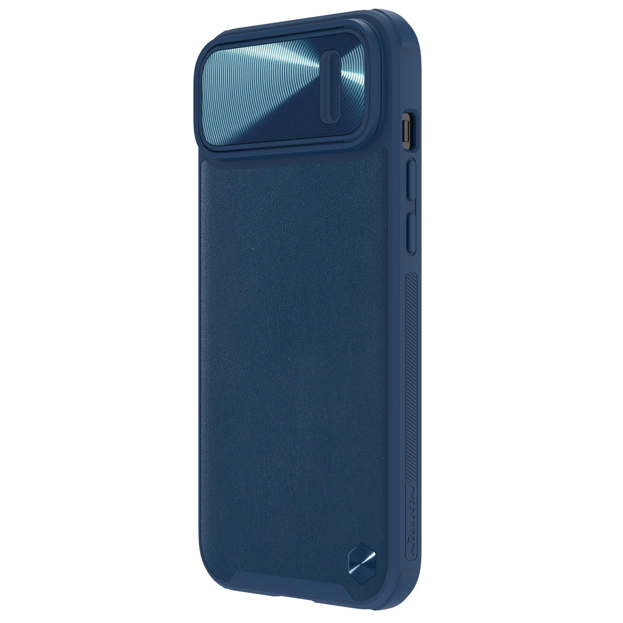Nillkin CamShield Leather S Case iPhone 14 Plus case med kamera cover blå