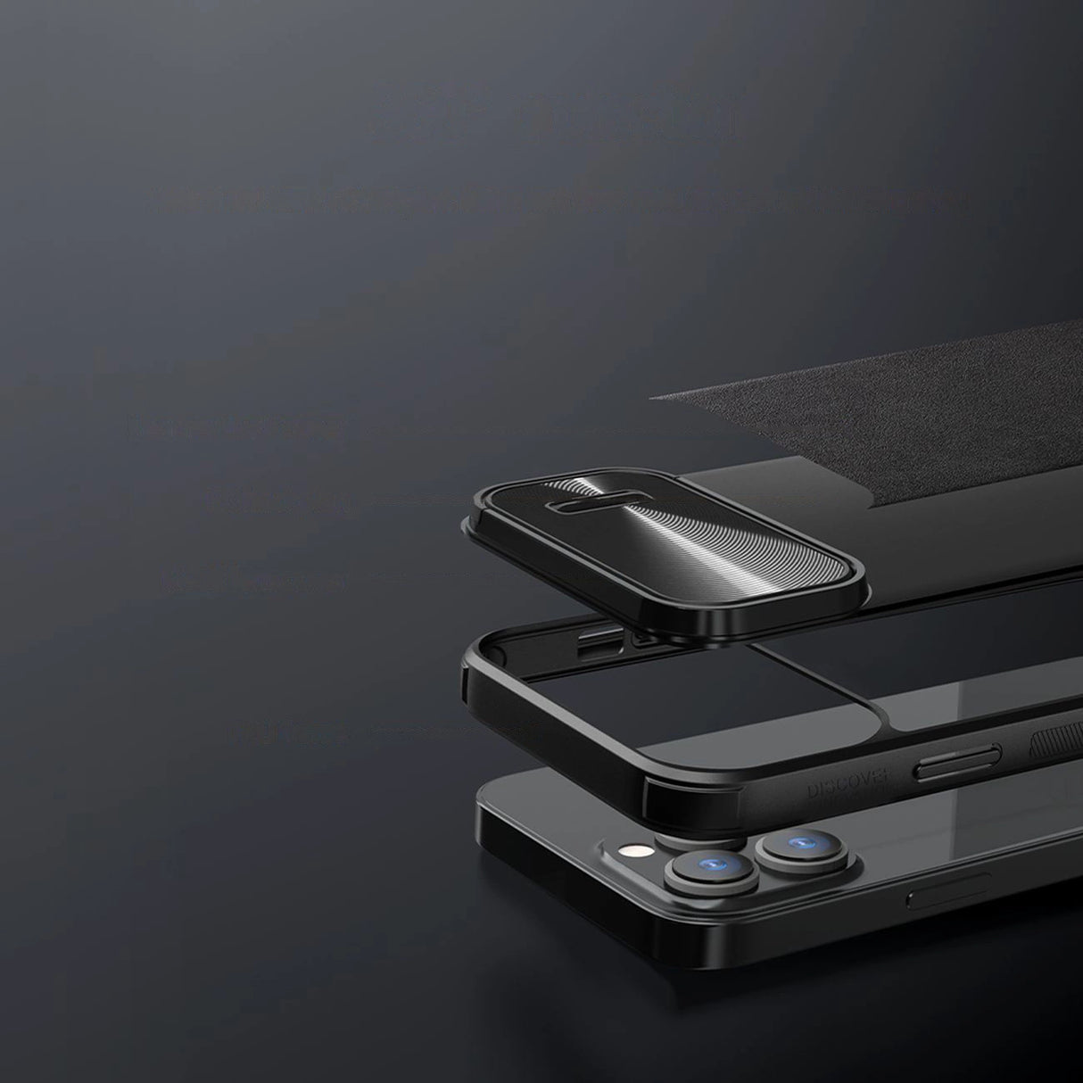 Nillkin CamShield Leather S Case iPhone 14 Pro Max case with camera cover black