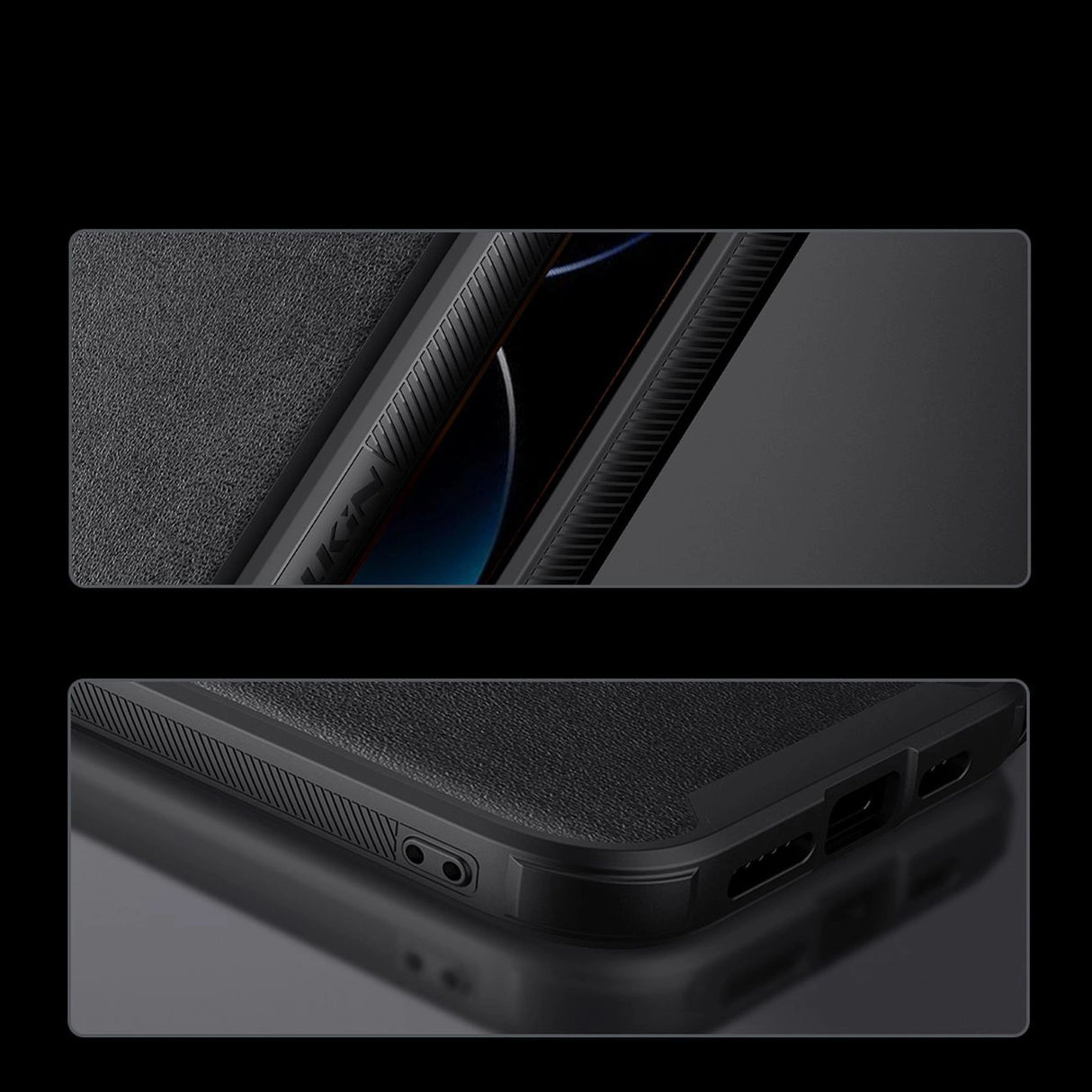 Nillkin CamShield Leather S Case iPhone 14 Pro Max case with camera cover black