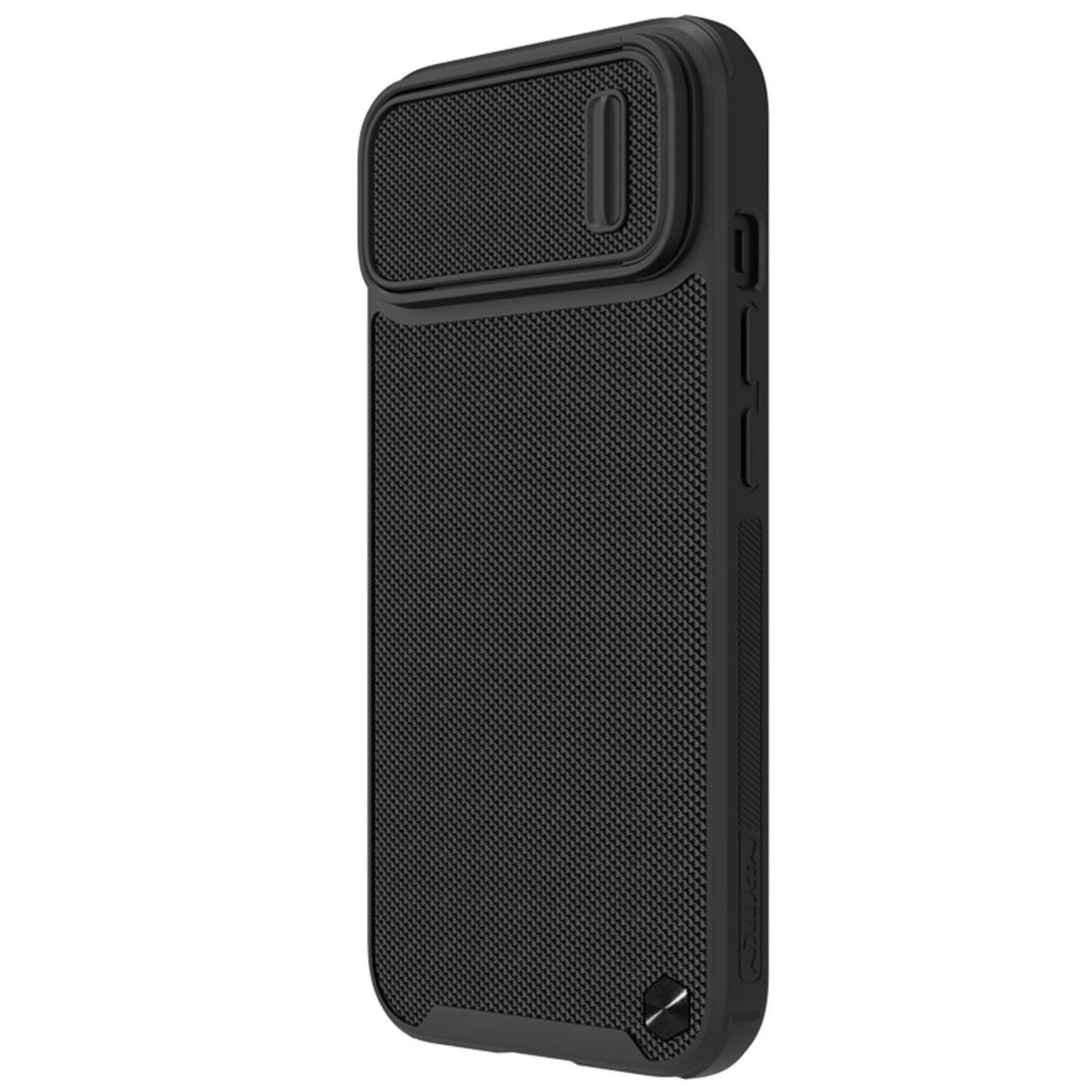 Nillkin Textured S Case til iPhone 14, pansret cover med kamera cover, sort
