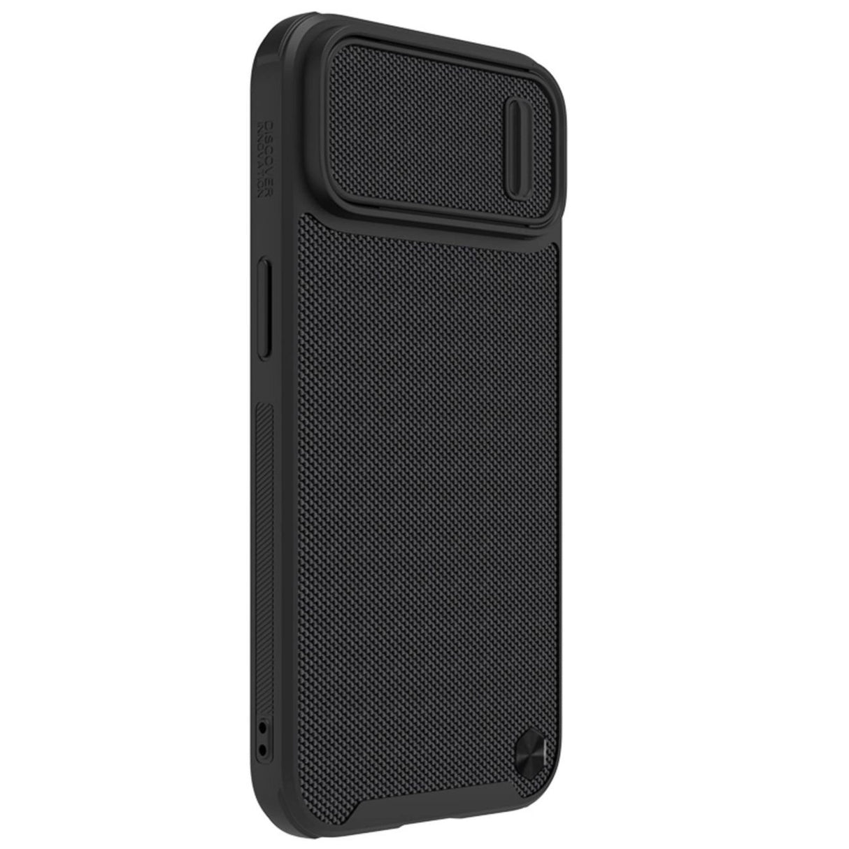 Nillkin Textured S Case til iPhone 14, pansret cover med kamera cover, sort