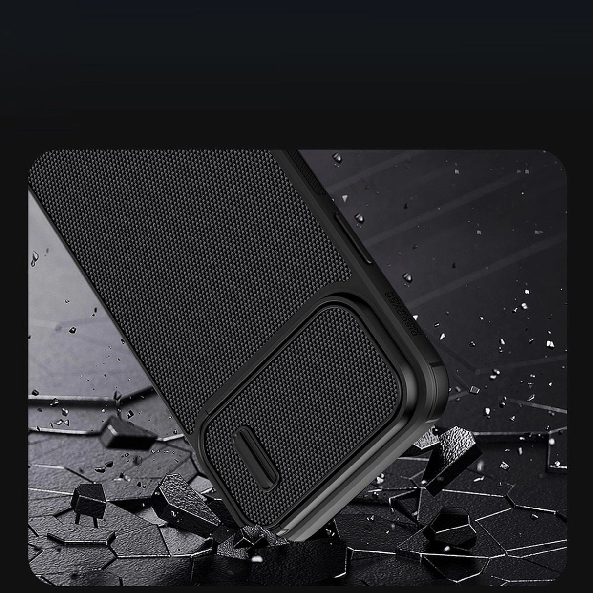 Nillkin Textured S Case til iPhone 14 Pro, pansret cover med kamera cover, blå