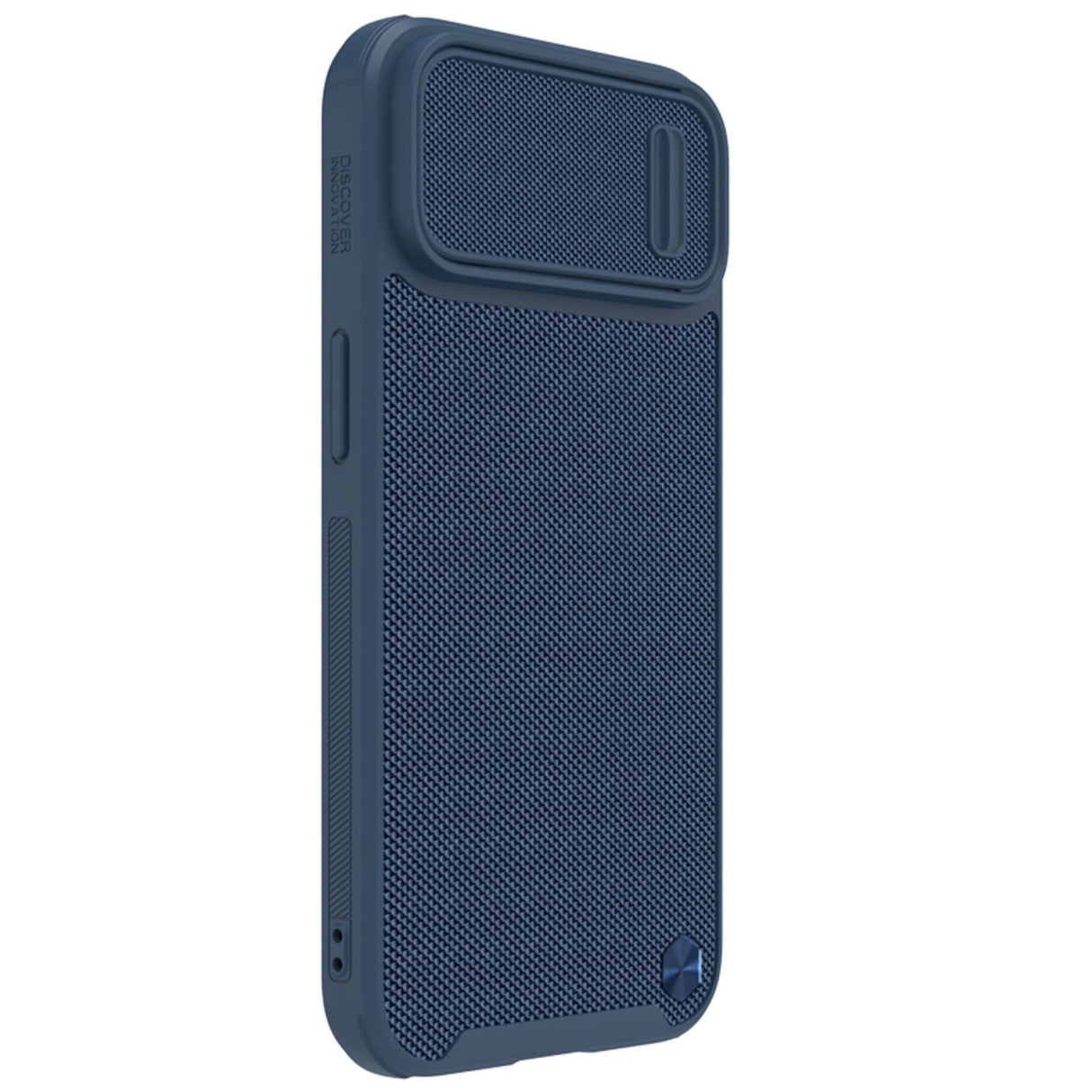 Nillkin Textured S Case til iPhone 14 Plus, pansret cover med kamera cover, blå