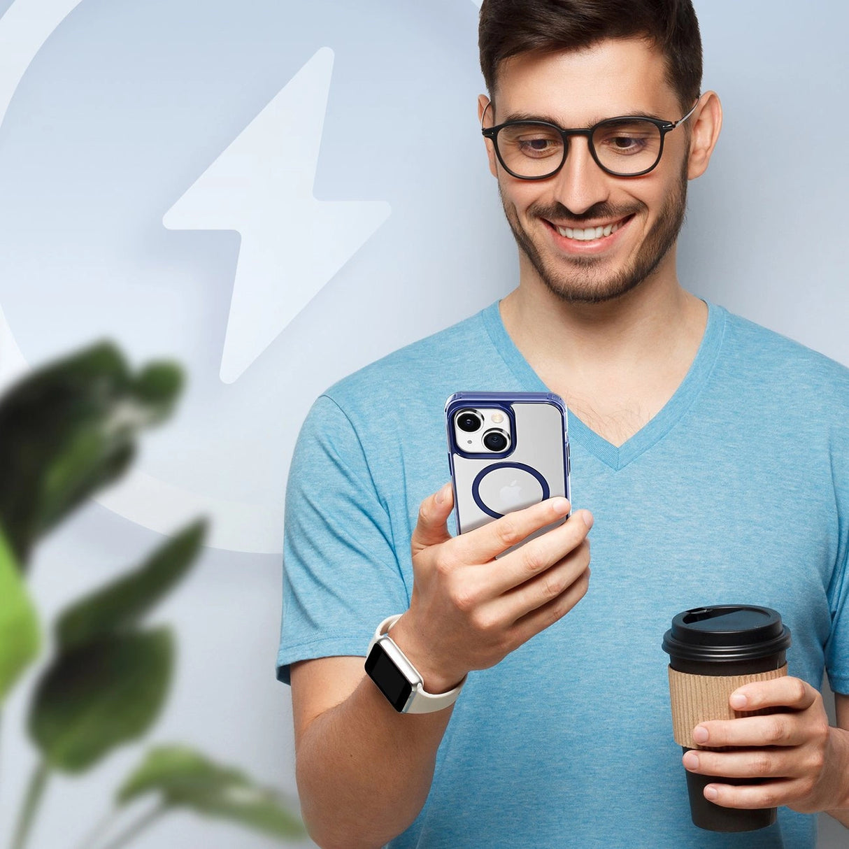 Dux Ducis Clin2 case for iPhone 14 Plus magnetic MagSafe cover blue