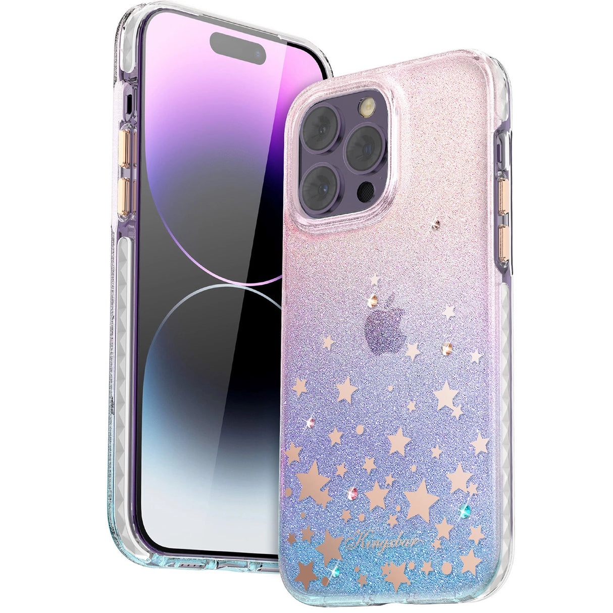 Kingxbar Heart Star Series-foder for iPhone 14 Plus-foder med stjernetegn