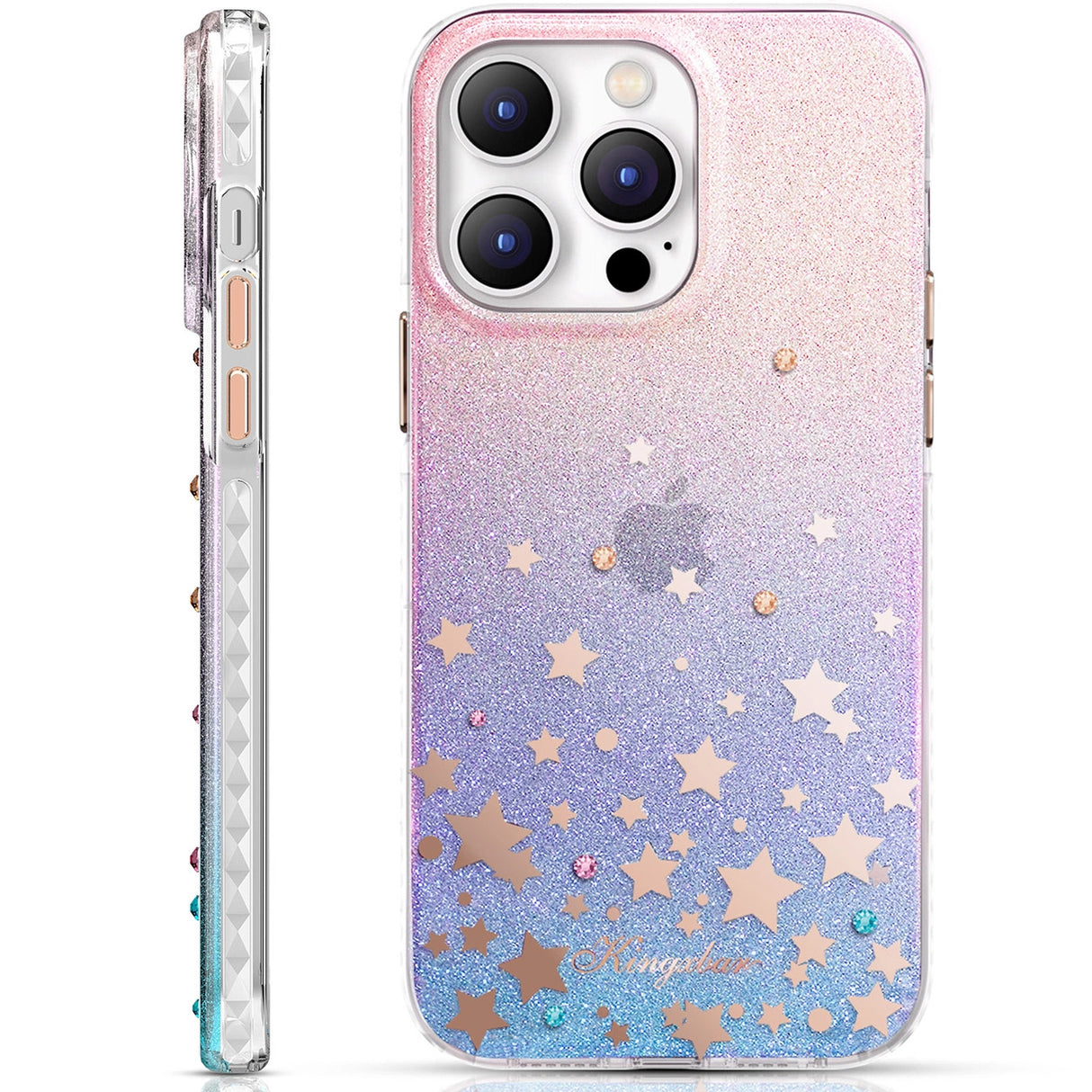 Kingxbar Heart Star Series-foder for iPhone 14 Plus-foder med stjernetegn