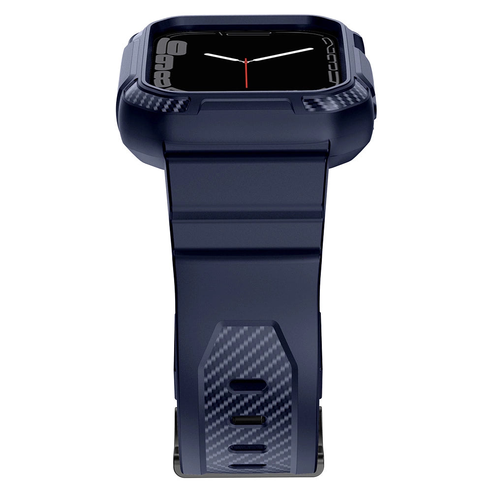 Kingxbar CYF106 2in1 armored case for Apple Watch SE, 9, 8, 7, 6, 5, 4, 3, 2, 1 (41, 40, 38 mm) with strap blue