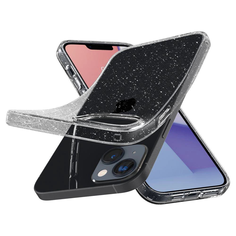 Spigen flydende krystal iPhone 14 Plus Case - Clear Glitter