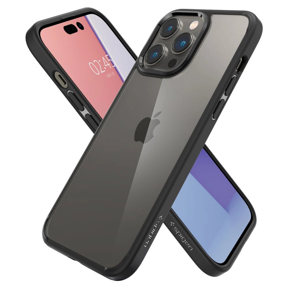 Spigen Ultra Hybrid iPhone 14 Pro Case - Matte sort