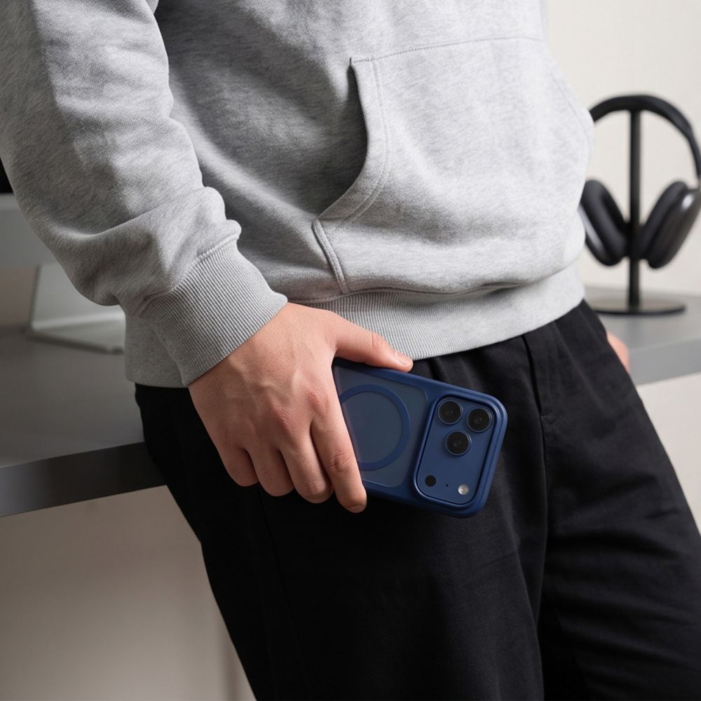 Tech Protect Magone Magsafe Cc + Glas 2 Pak Iphone 17 Pro Max / 18 Pro Max Dyb Blå/Klar