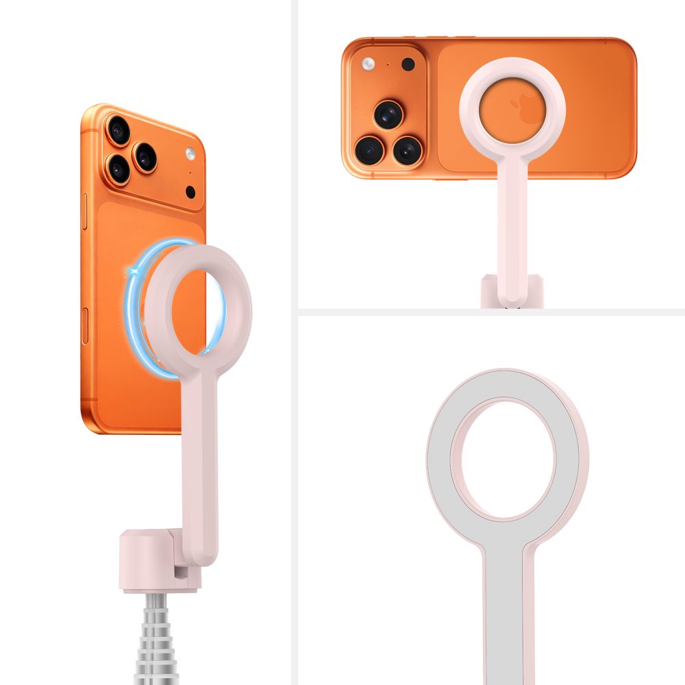 Tech Protect L10 S Magsafe Bluetooth Selfie Stick Stativ Lyserød/Grå