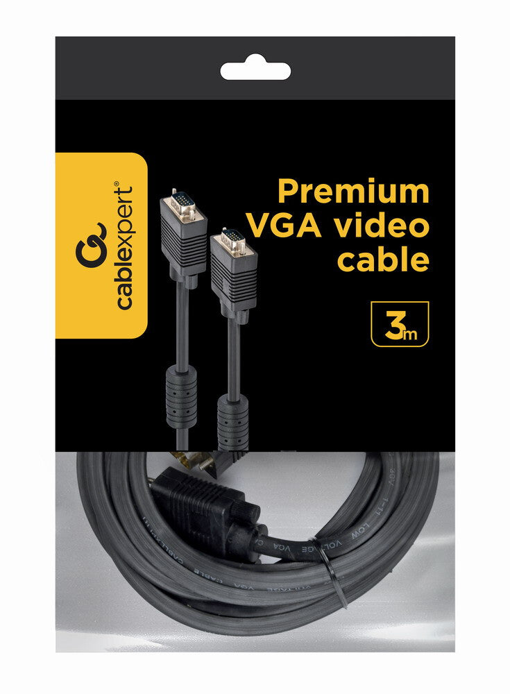 Gembird CC-PPVGA-10-B VGA kabel 3 m VGA (D-Sub) Sort