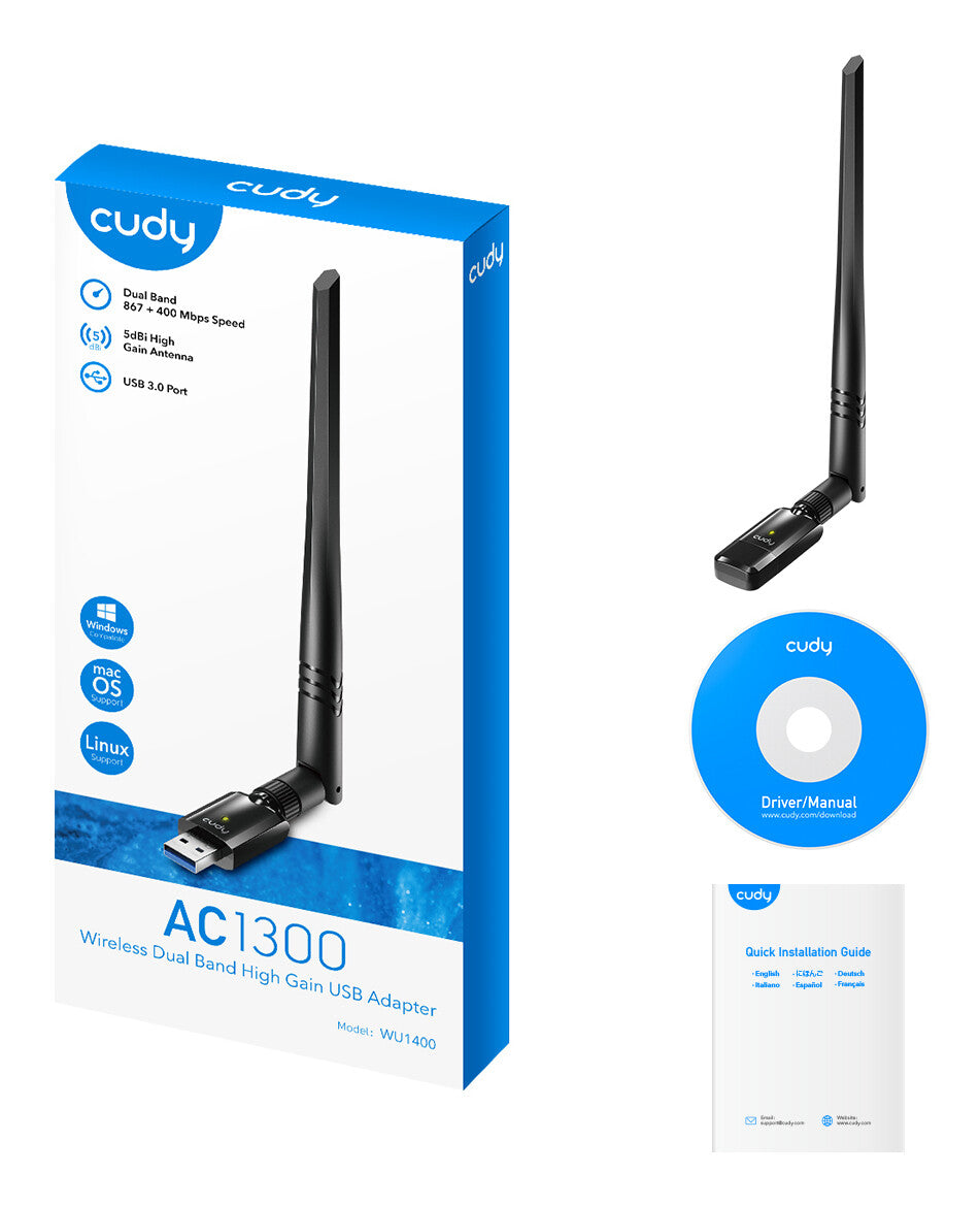 Cudy WU1400 netværkskort WLAN 867 Mbit/s