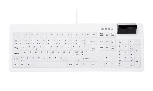 Contour Design Active Key Contour Medical Keyboard SmartCard, fuld størrelse, kablet, sort og hvid, PN C8200