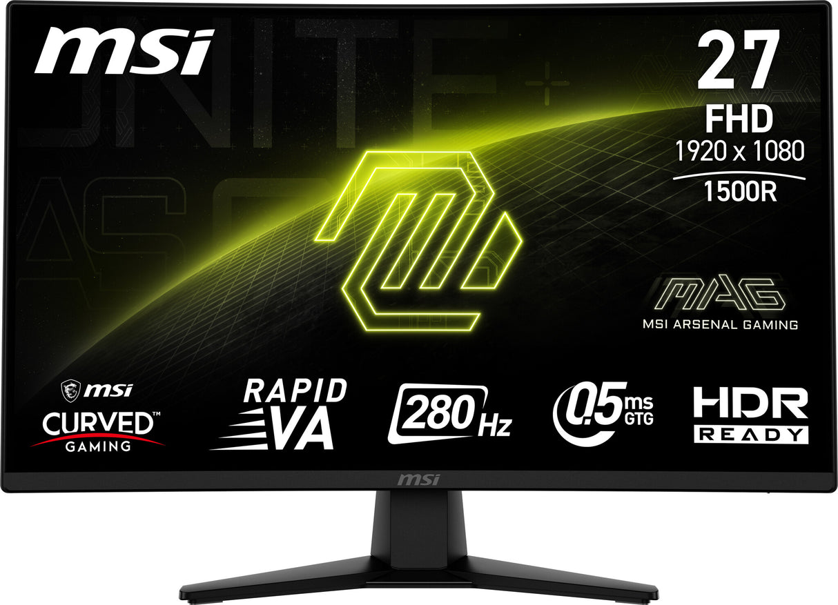 MSI MAG 274CXF computerskærm 68,6 cm (27") 1920 x 1080 pixel Fuld HD Sort