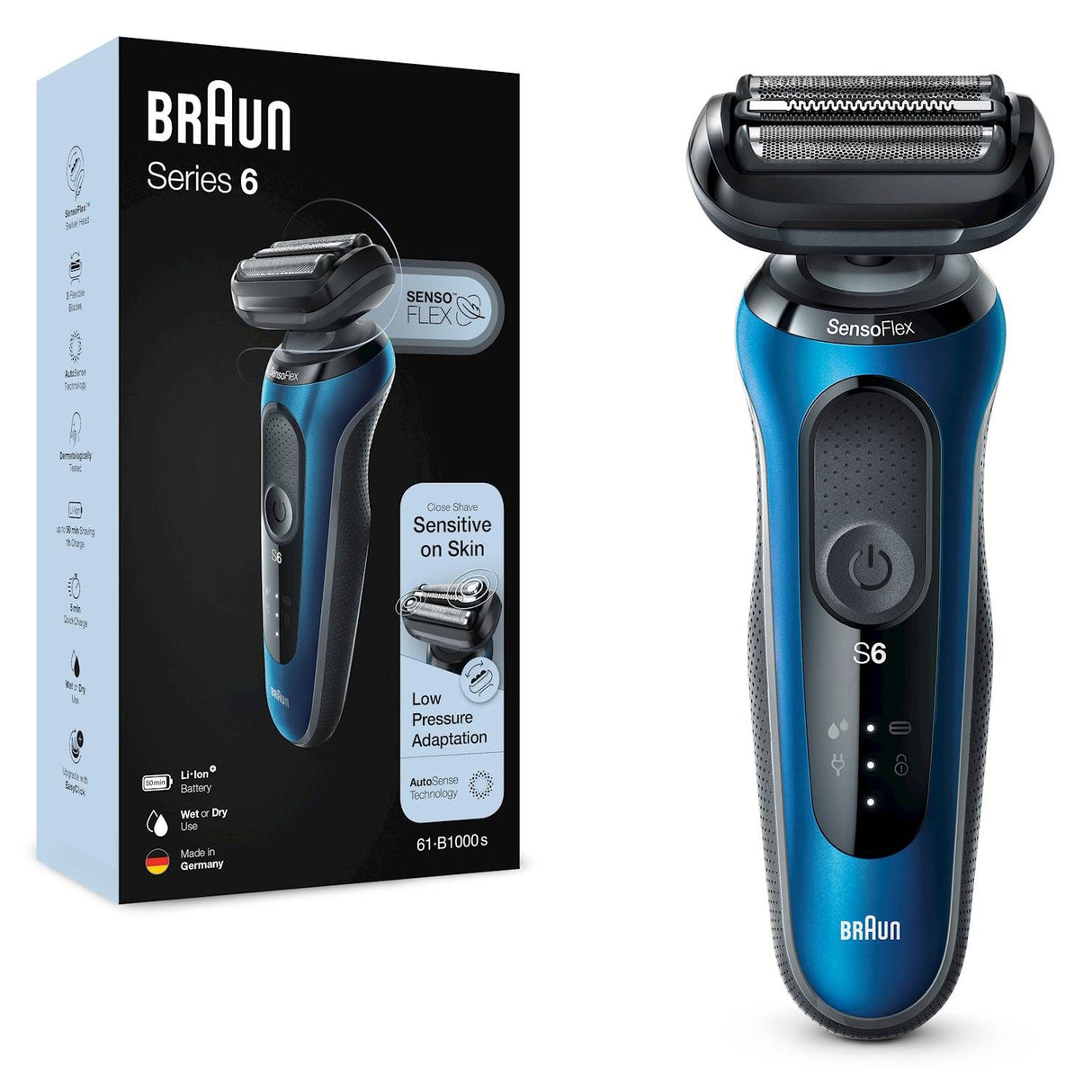 Braun Barbermaskine Shaver 61-B1000s Blue