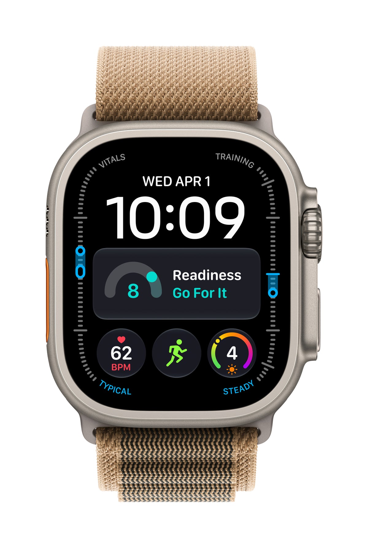 *Apple Watch Ultra 4 GPS + Cellular 49mm Natural Titanium Case with Desert Alpine Loop - M